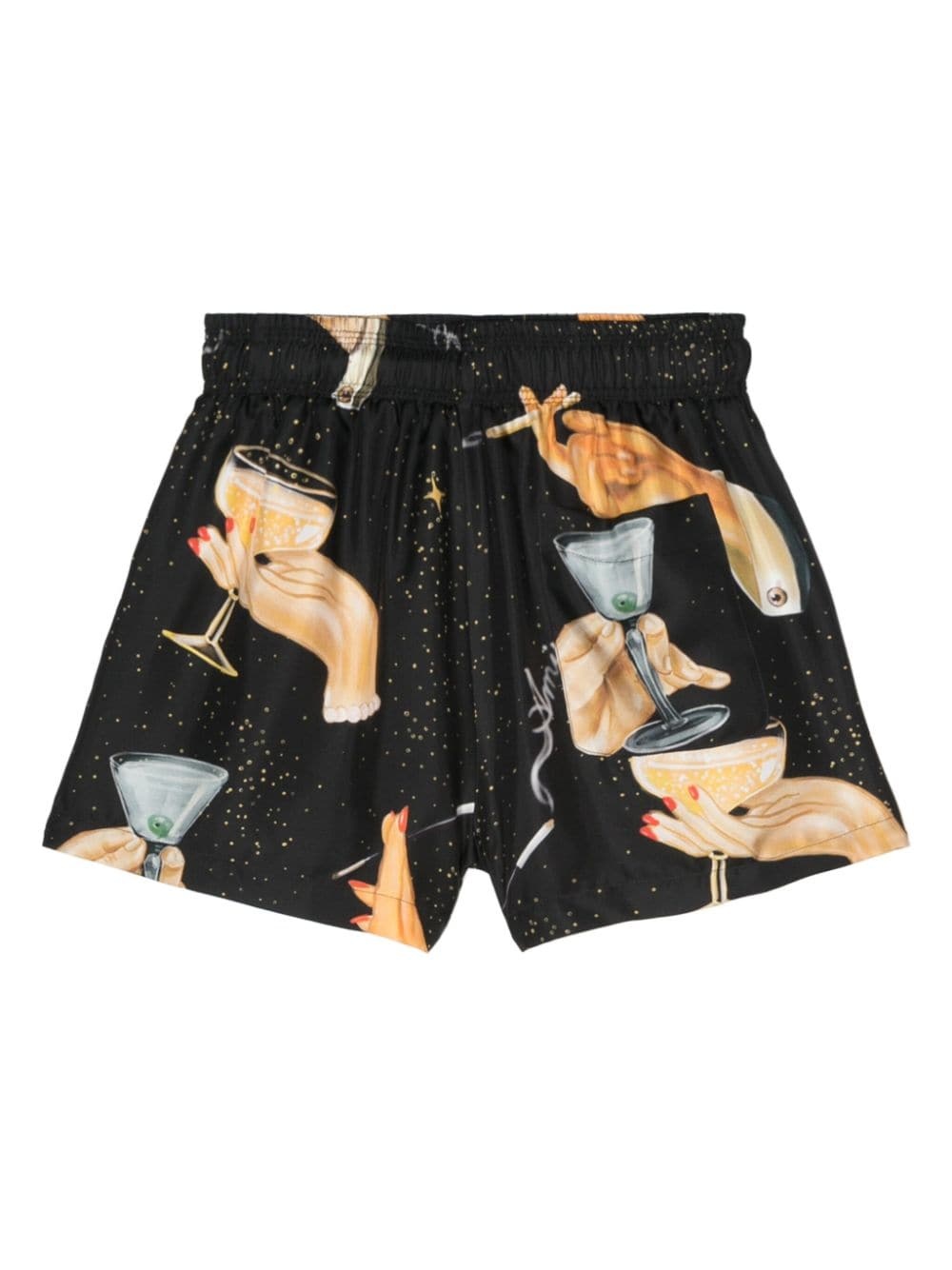 Champagne silk shorts - 2