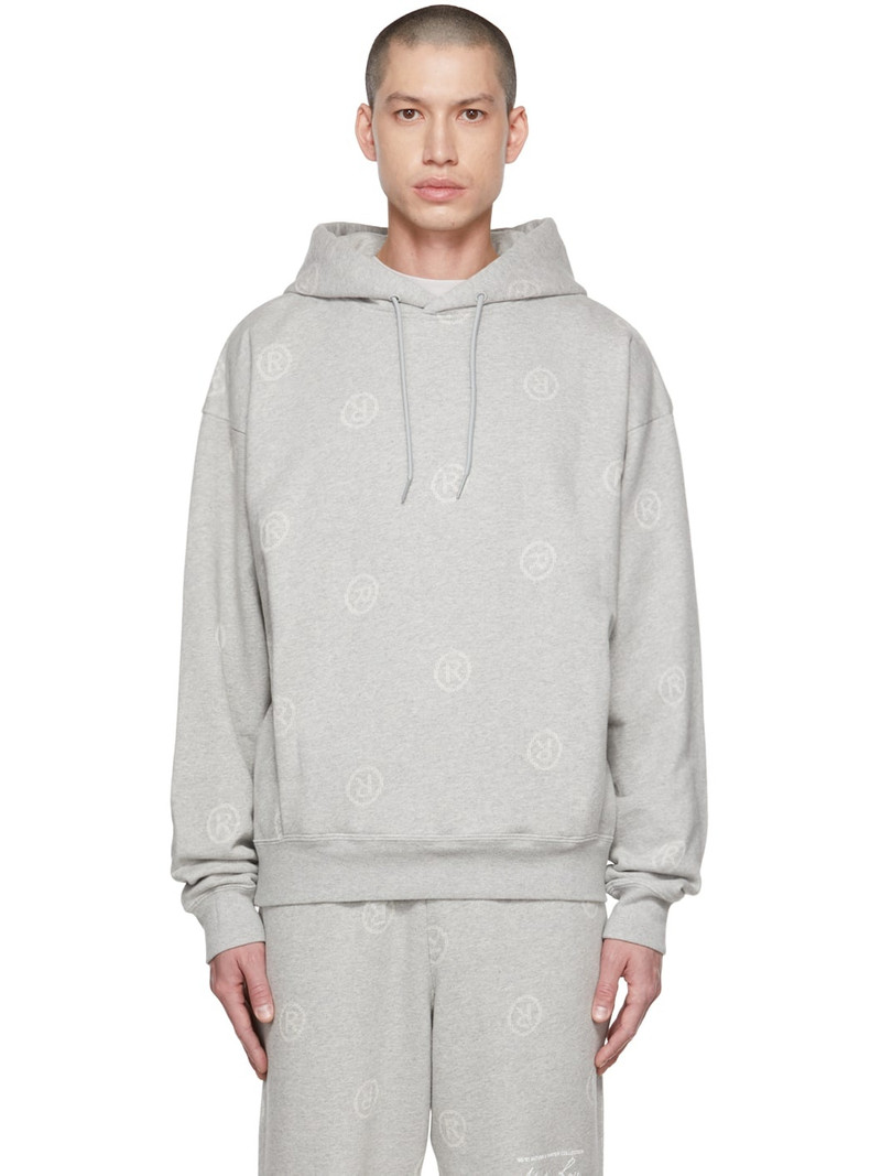 logo-print cotton hoodie - 1