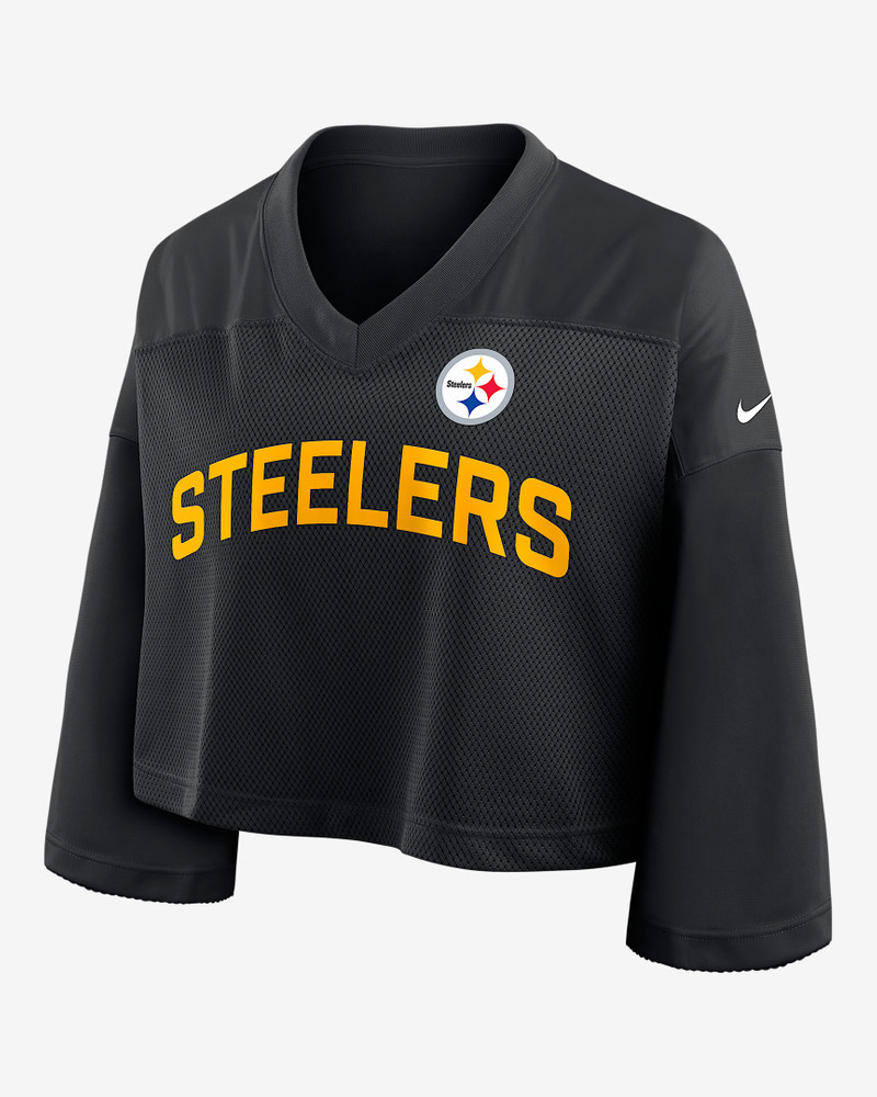 Pittsburgh Steelers Wide Receiver Jersey Fashion Women's Nike Dri-FIT NFL Cropped Top 1