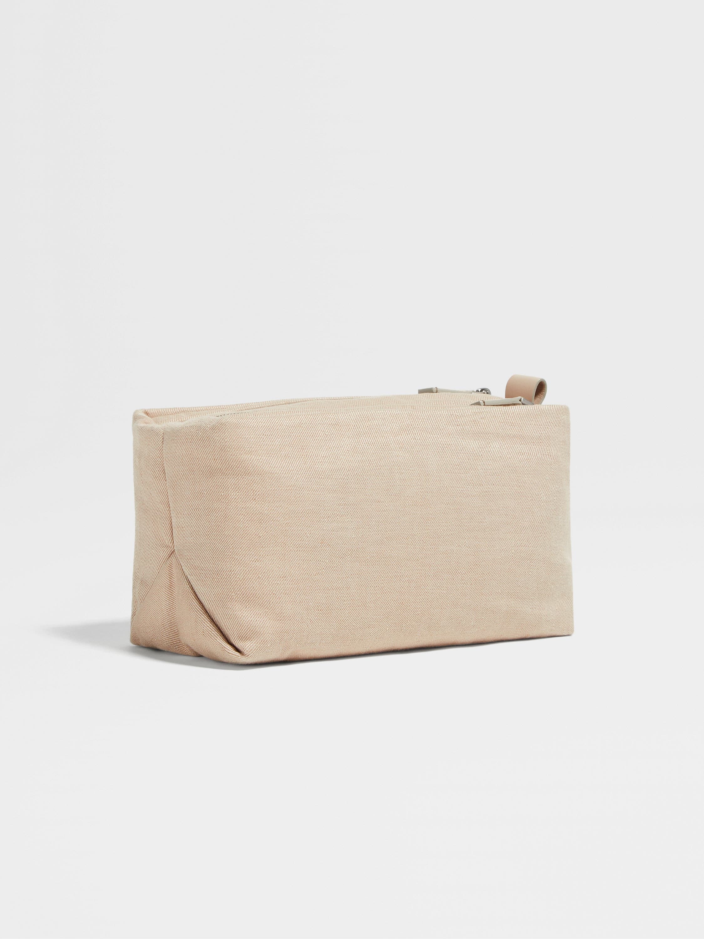 LIGHT BEIGE OASI LINO POUCH - 3