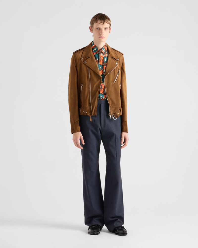 Prada Suede biker jacket outlook