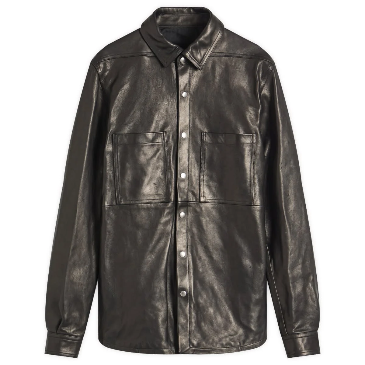 Rick Owens Leather Outershirt - 1