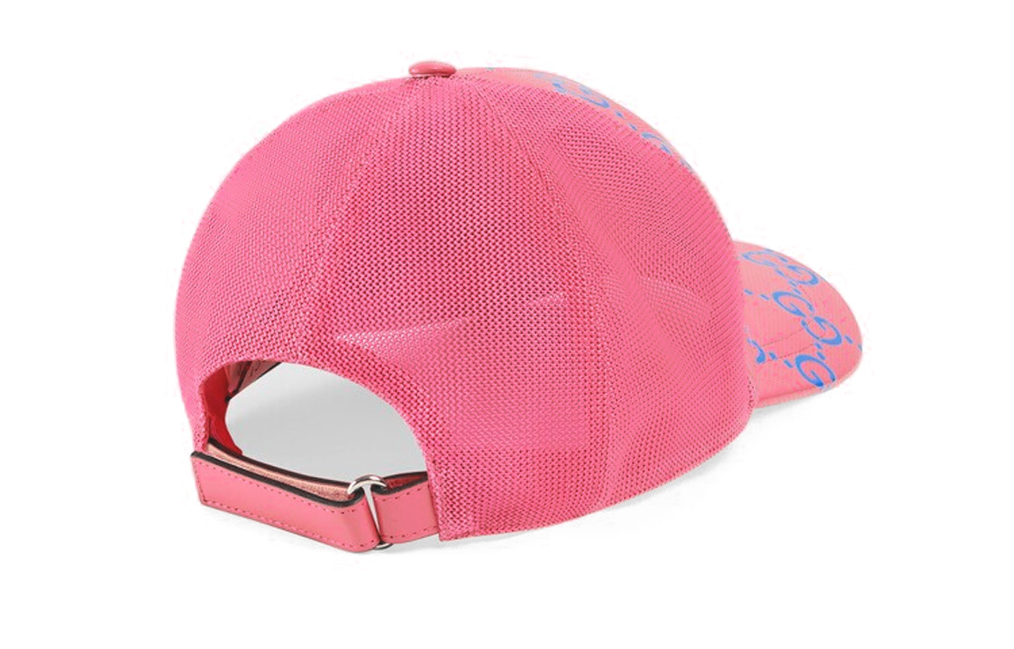 Gucci GG Leather Baseball Hat 'Pink Blue' 728853-4HAWH-8972 - 3