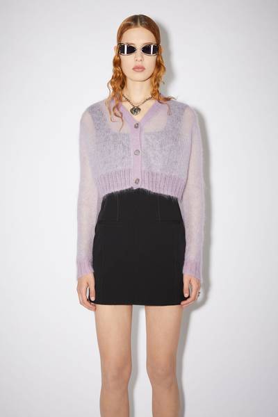 Acne Studios Cropped cardigan - Lilac purple outlook