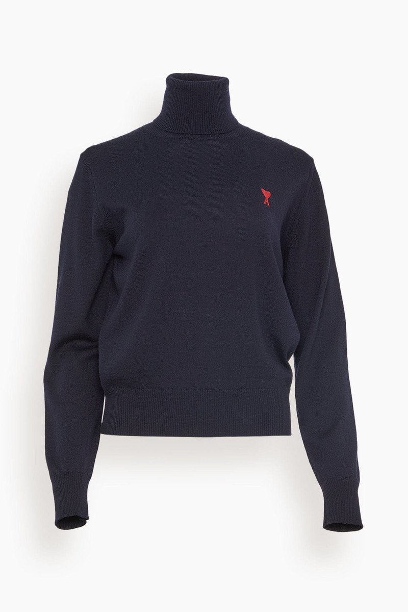 Red Ami De Coeur Sweater in Night Blue - 1