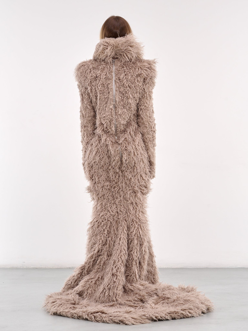 Rounden Faux Fur Gown 3