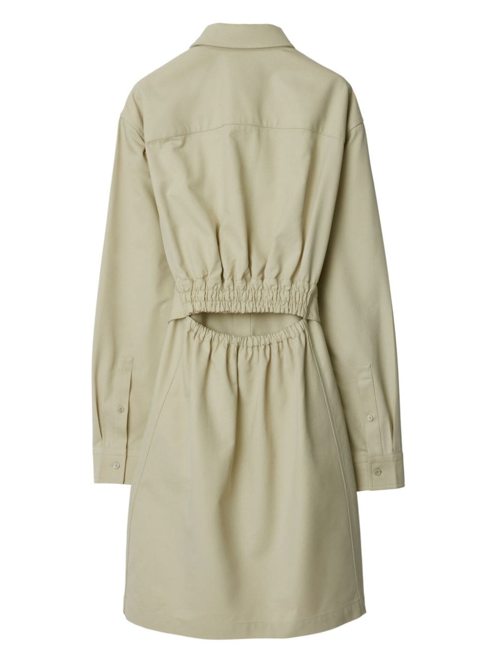 belted cut-out shirt dress - 2
