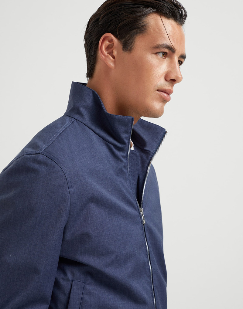 Bonded virgin wool fresco bomber jacket 3