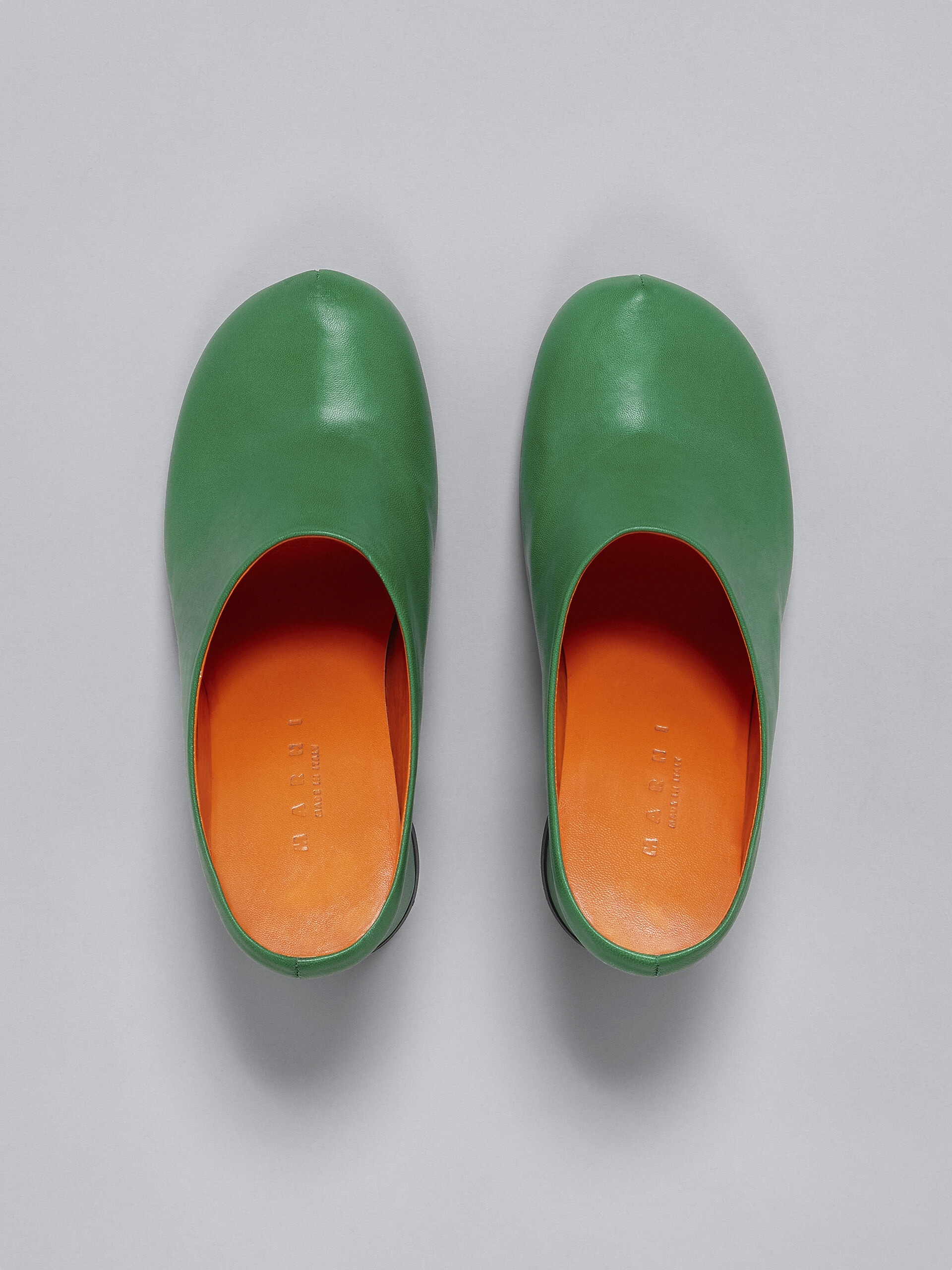 GREEN LEATHER SABOT - 4