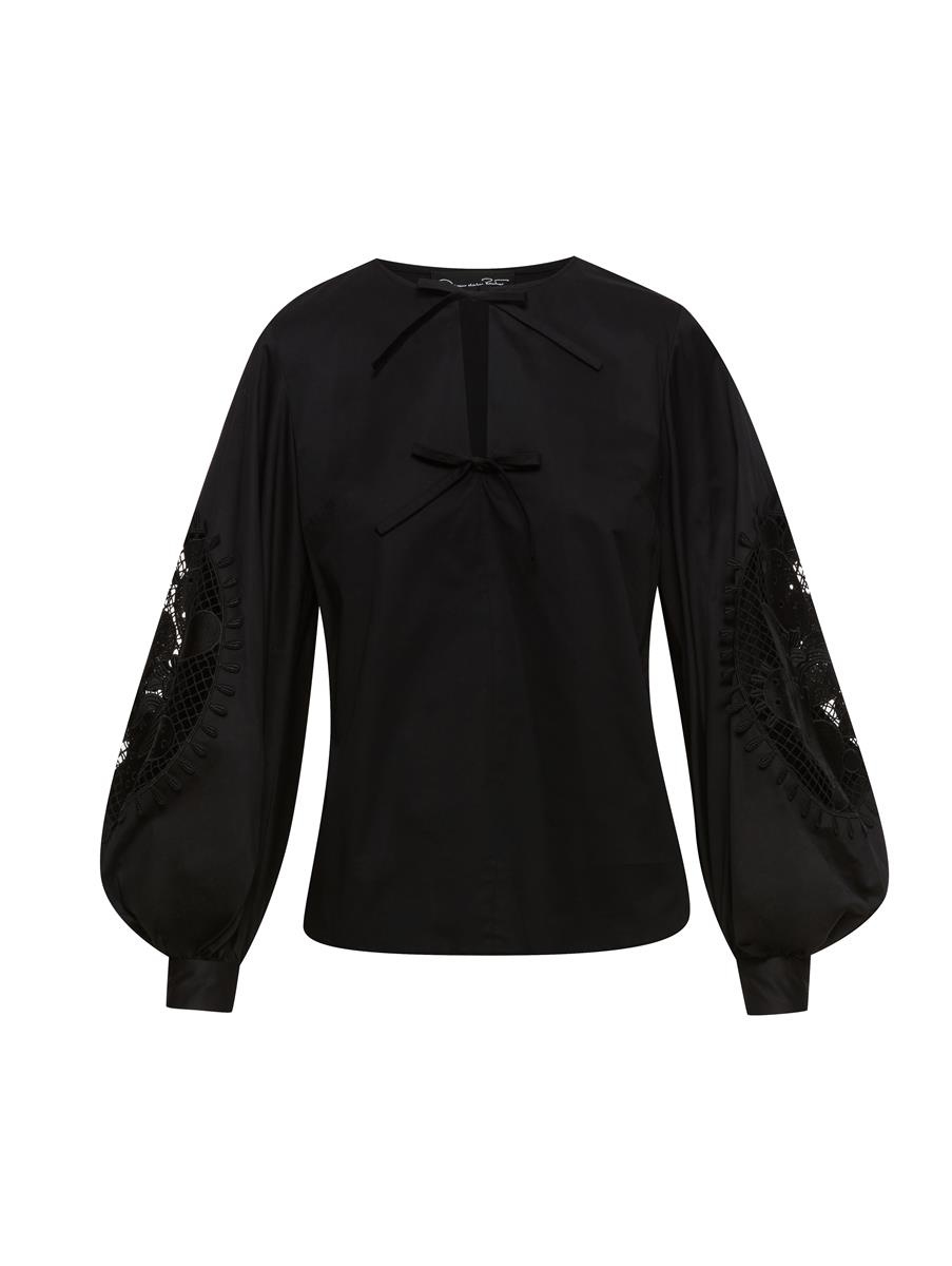 CACTUS EYELET GUIPURE INSET BLOUSE - 5