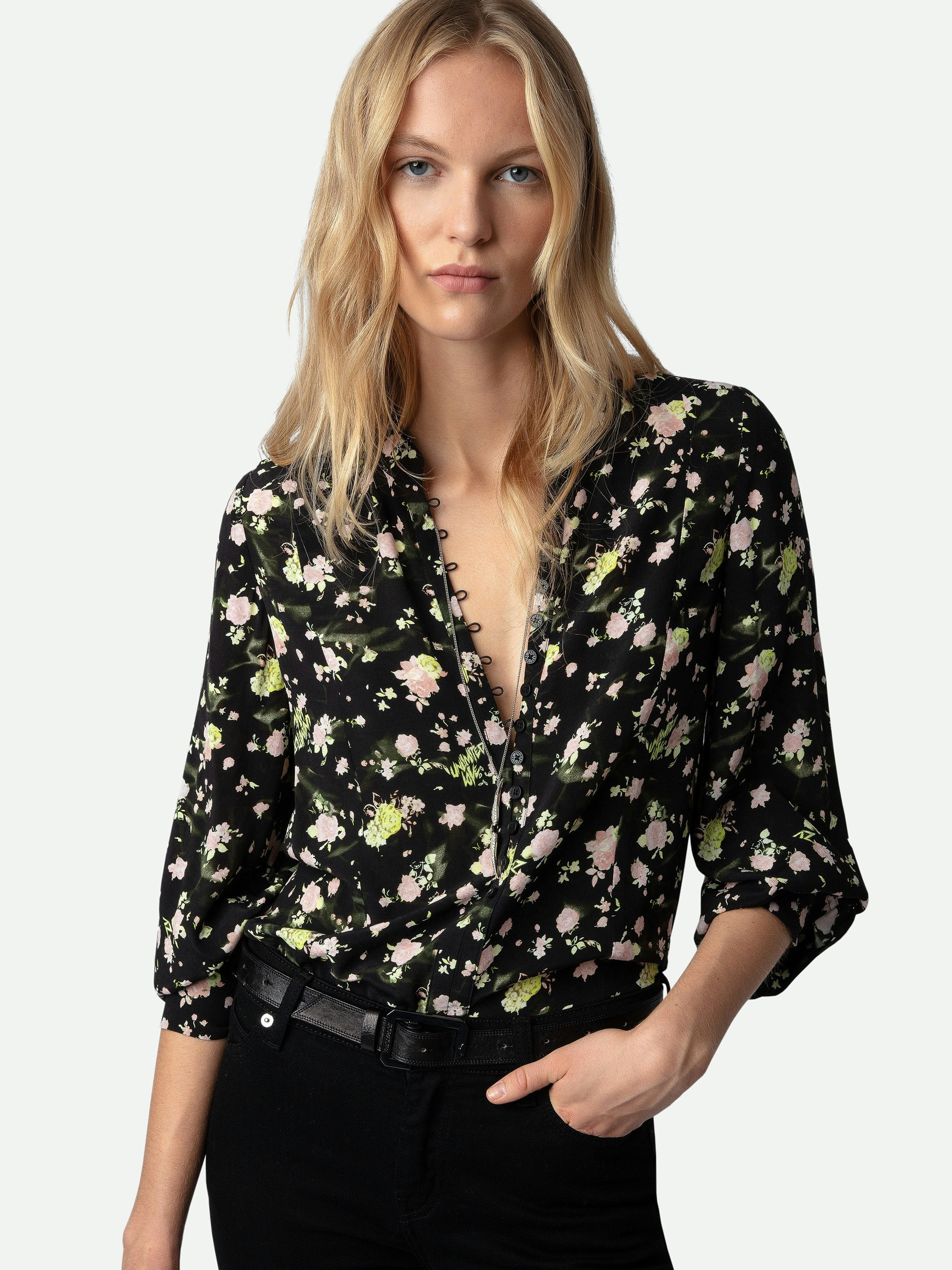 Twina Soft Crinkle Roses Shirt - 5