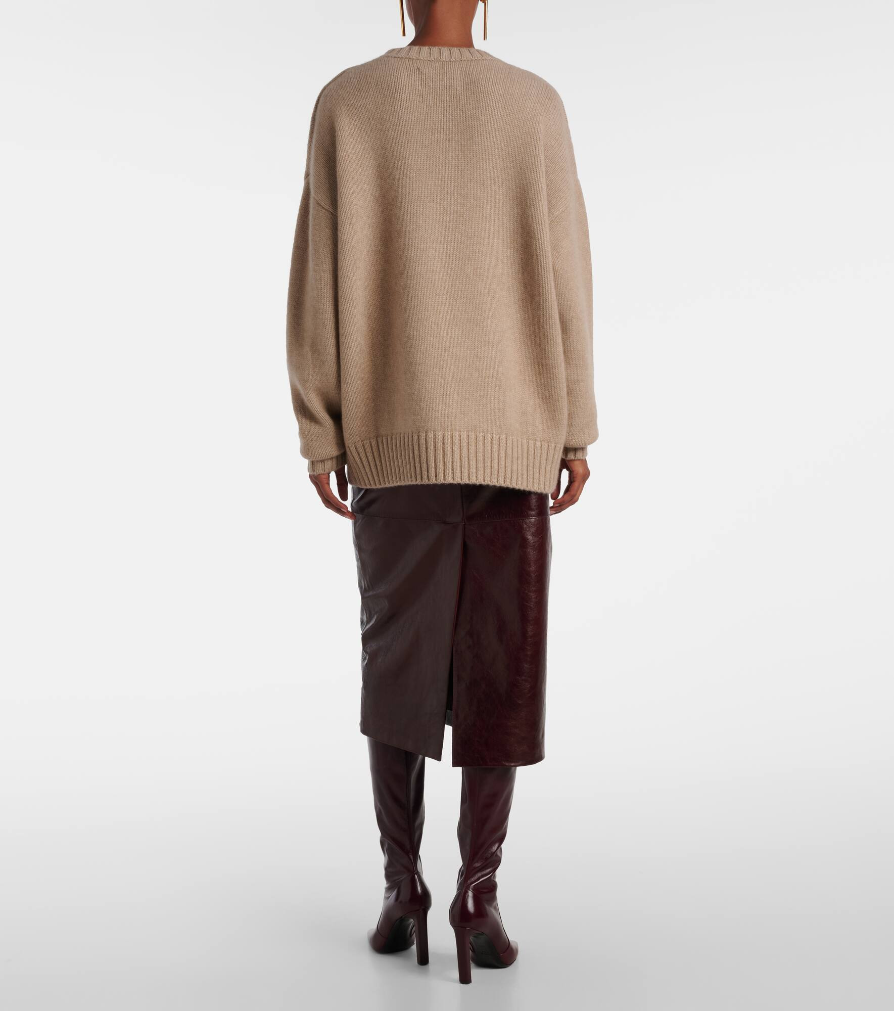 Lovely ribbed-knit cashmere sweater - 3