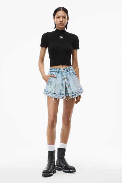 Alexander Wang CUTAWAY SKORT IN DENIM outlook