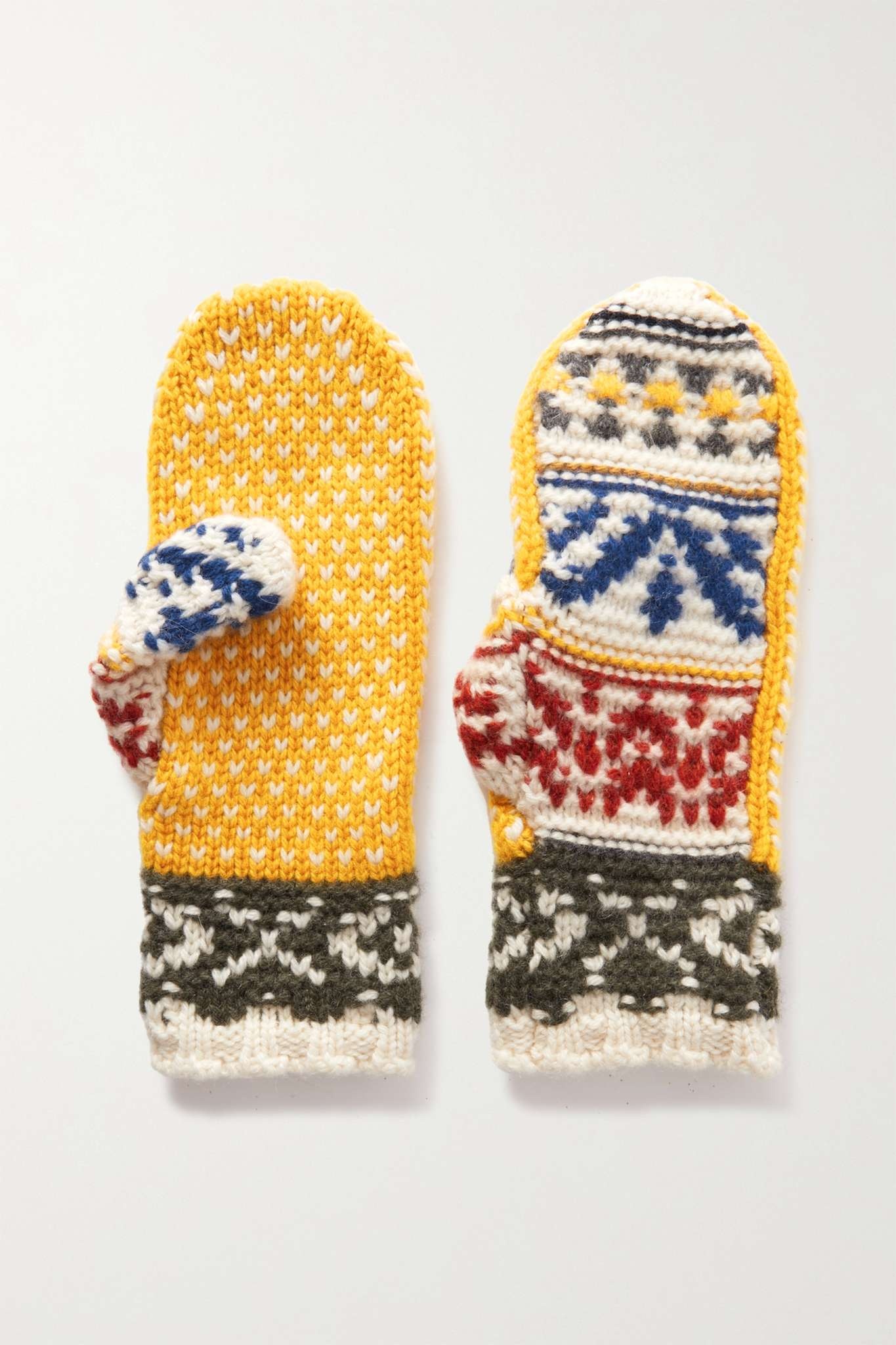 Bernina cashmere-jacquard gloves - 1