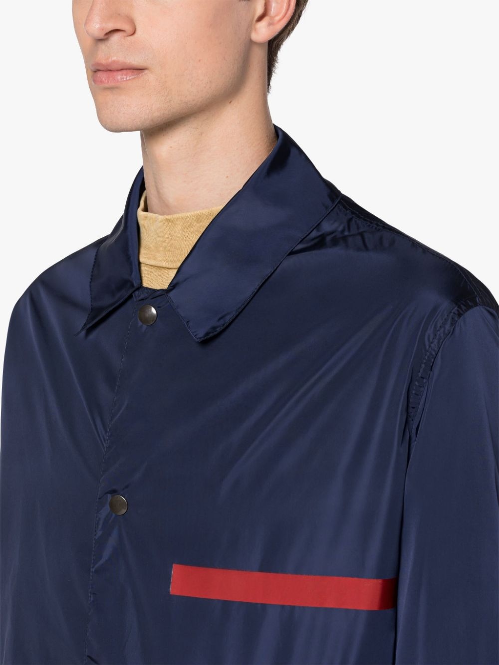 TAPE TEEMING NAVY NYLON COACH JACKET | GMM-216 - 5