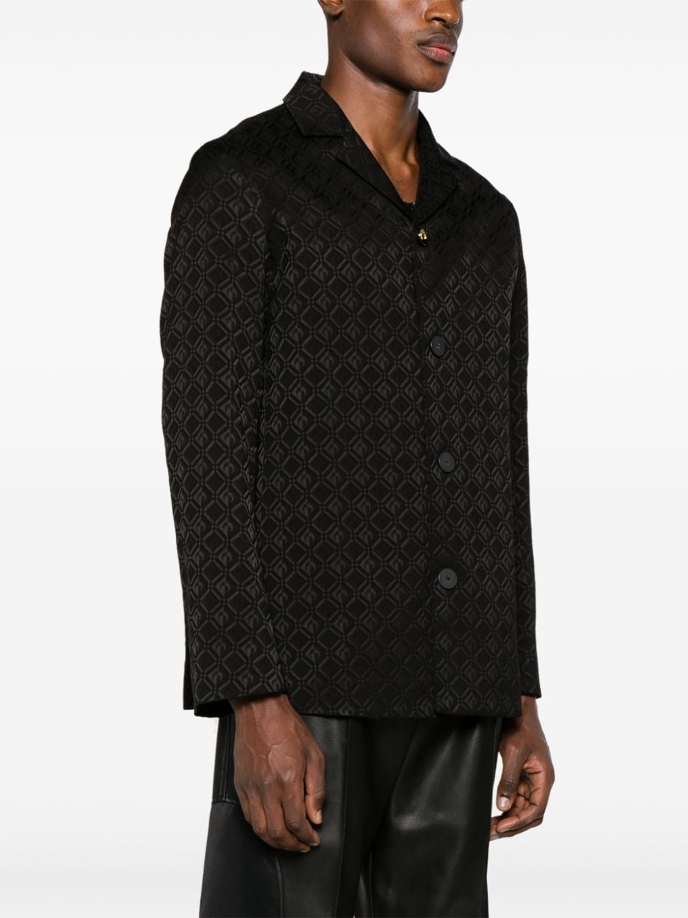 Moon Diamant-jacquard blazer - 3