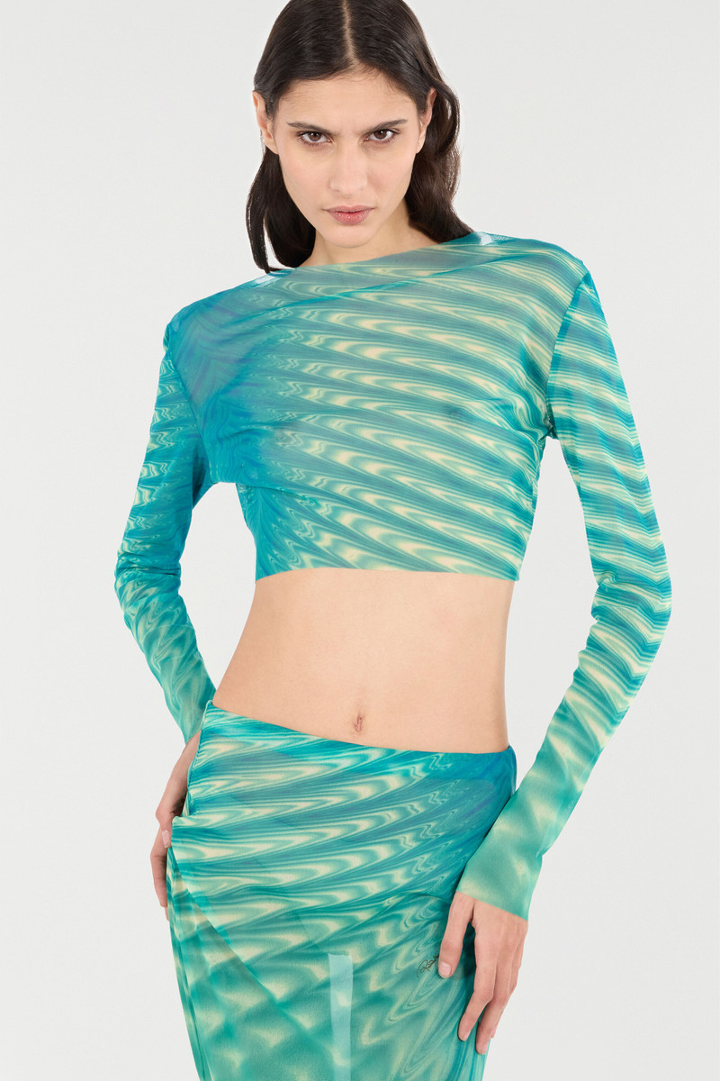 Psychedelic-Print Top And Skirt Set 6