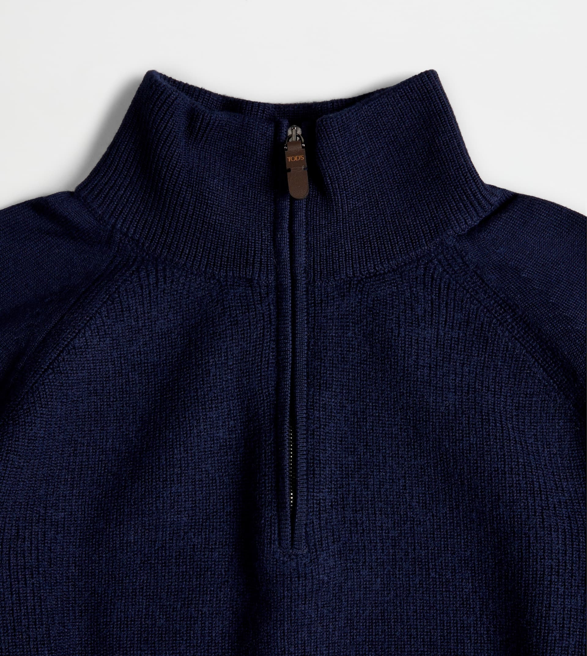 MOCK TURTLENECK WITH ZIP - BLUE - 3