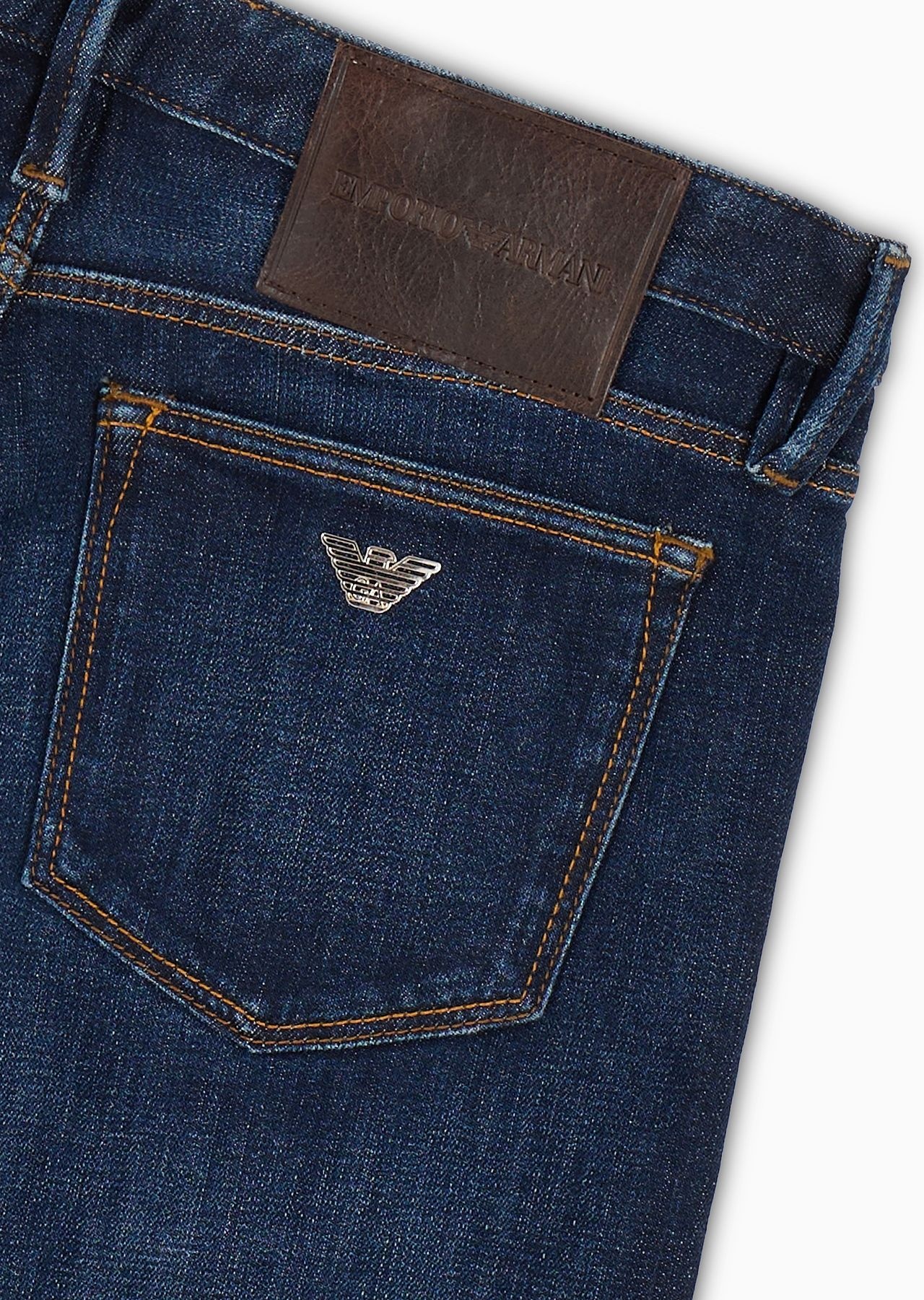 J75 Slim-fit, stone-washed stretch denim jeans with dirty-effect treatment - 6