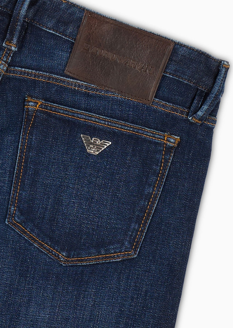 J75 Slim-fit, stone-washed stretch denim jeans with dirty-effect treatment 6