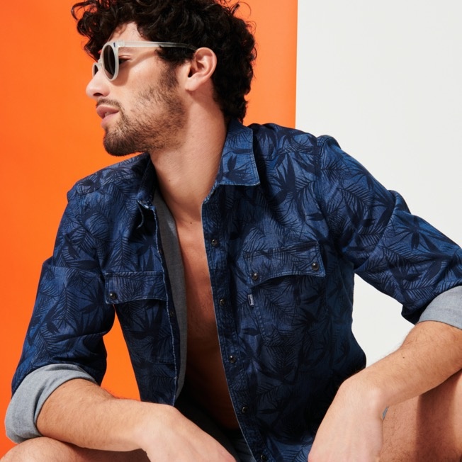 Men Western Chambray Shirt printed Madrague - 6
