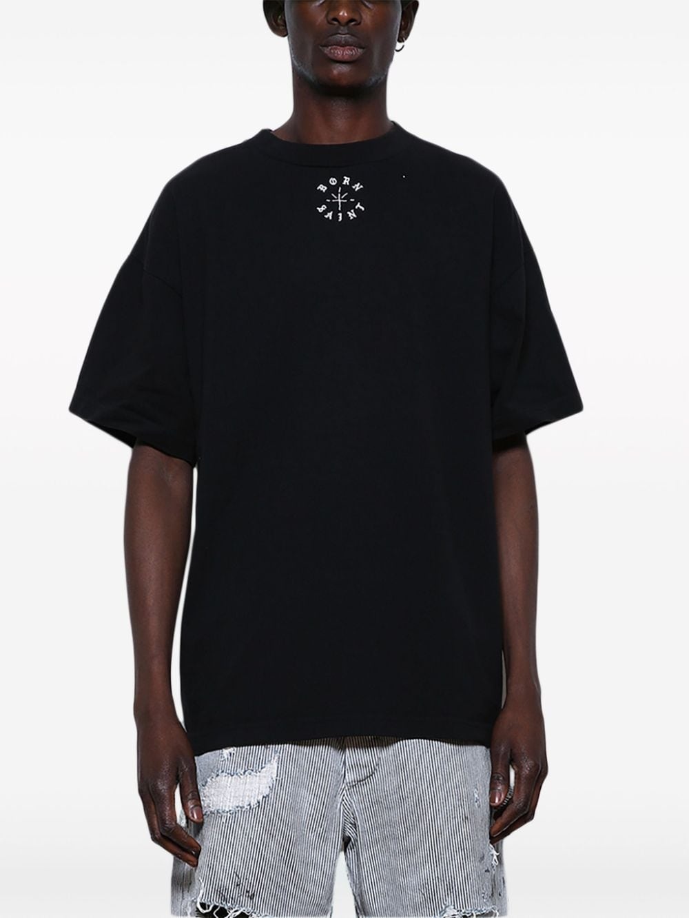 logo-print cotton T-shirt - 3