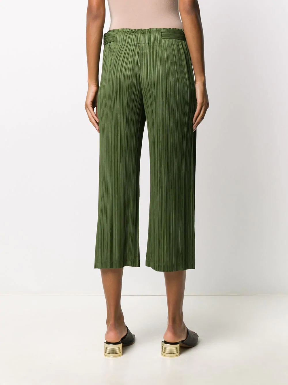 cropped pleated trousers - 4