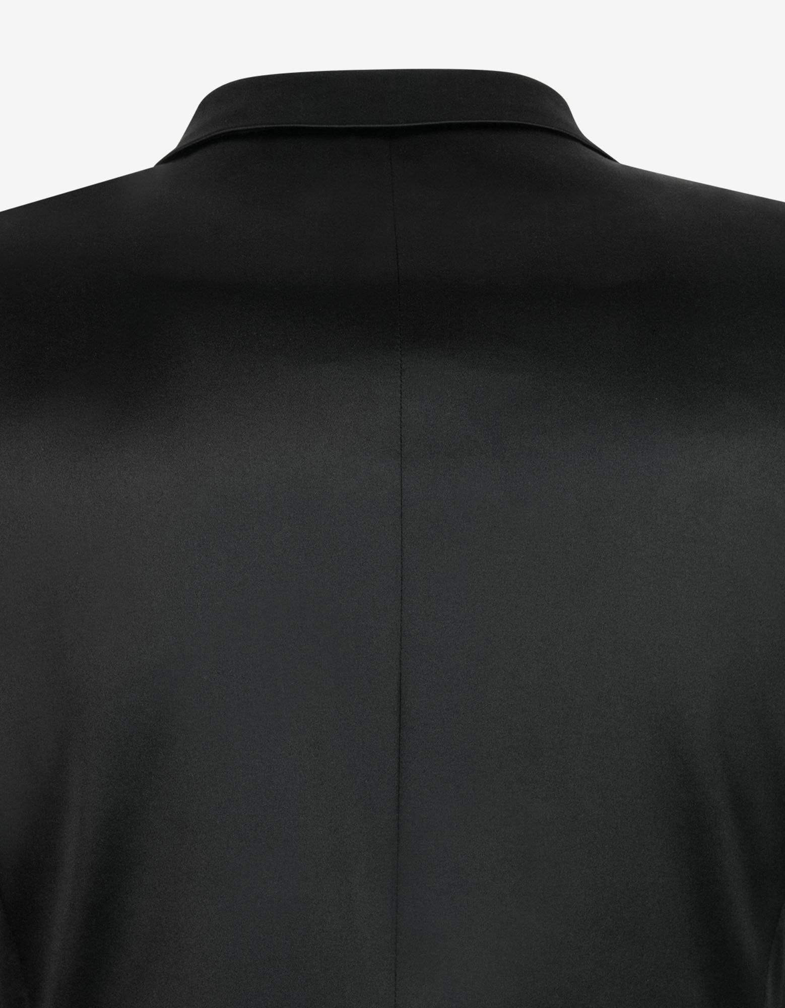 Balmain Black Double-Breasted Silk Blazer - 4