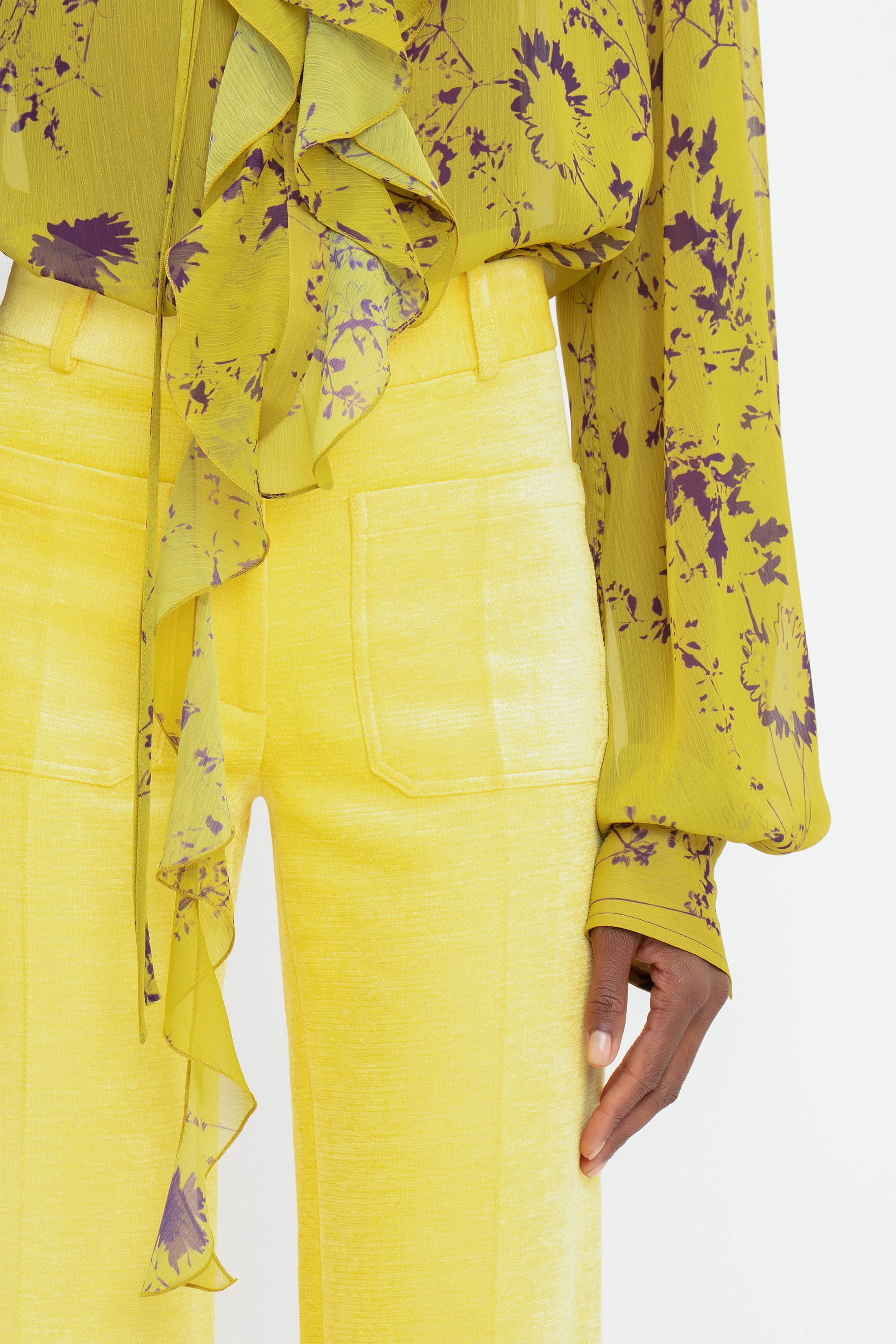 Alina Tailored Trouser In Sunflower - 5