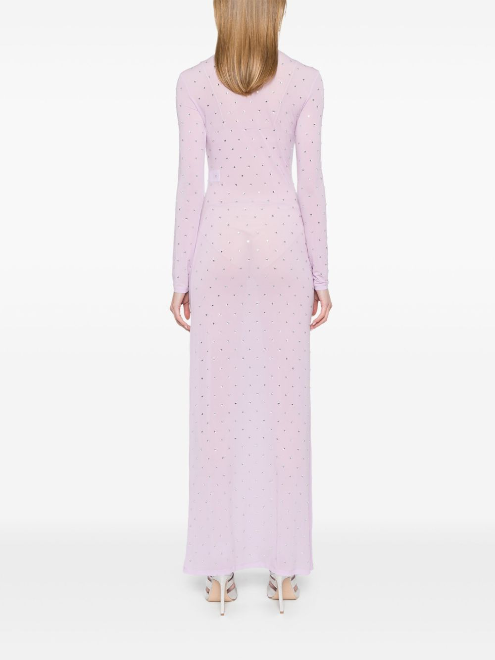 crystal-embellished gown - 4