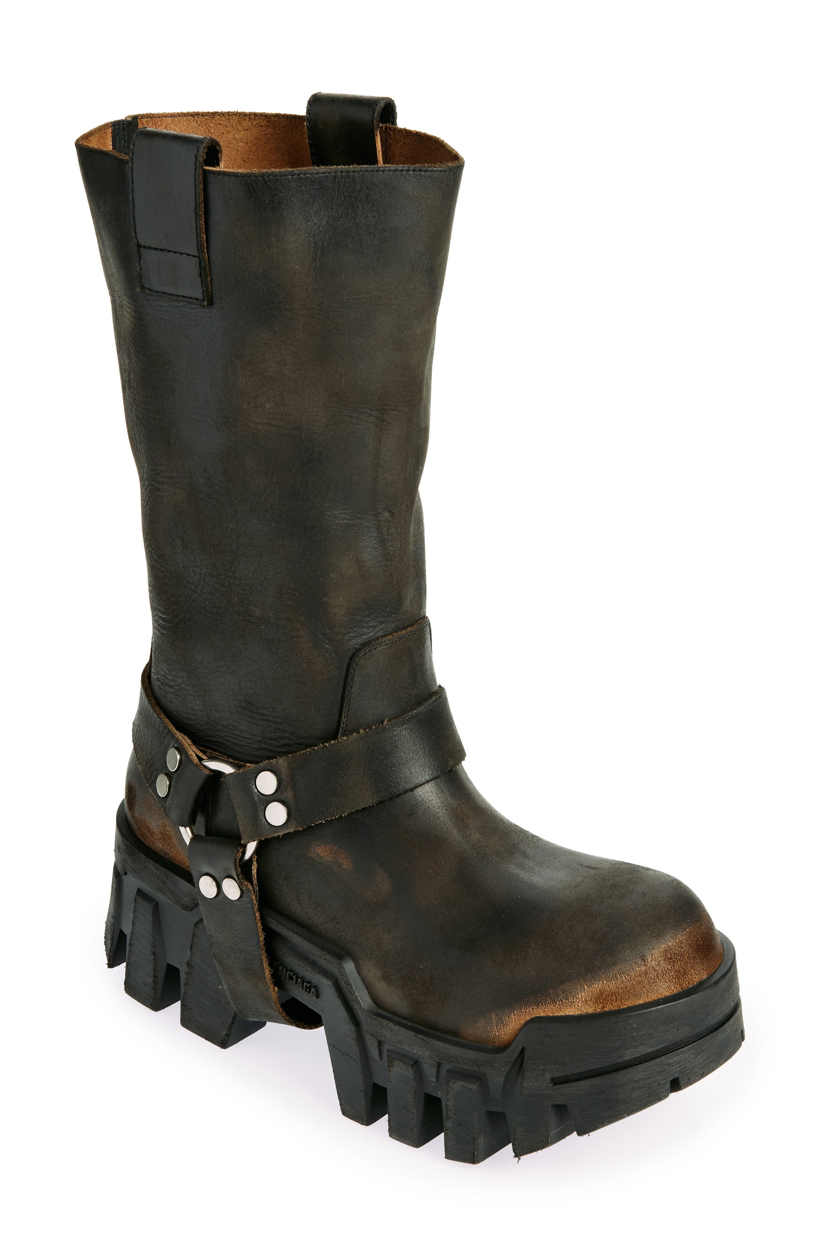 Balenciaga Bulldozer Harness Boot in 1021 Faded Black at Nordstrom - 1