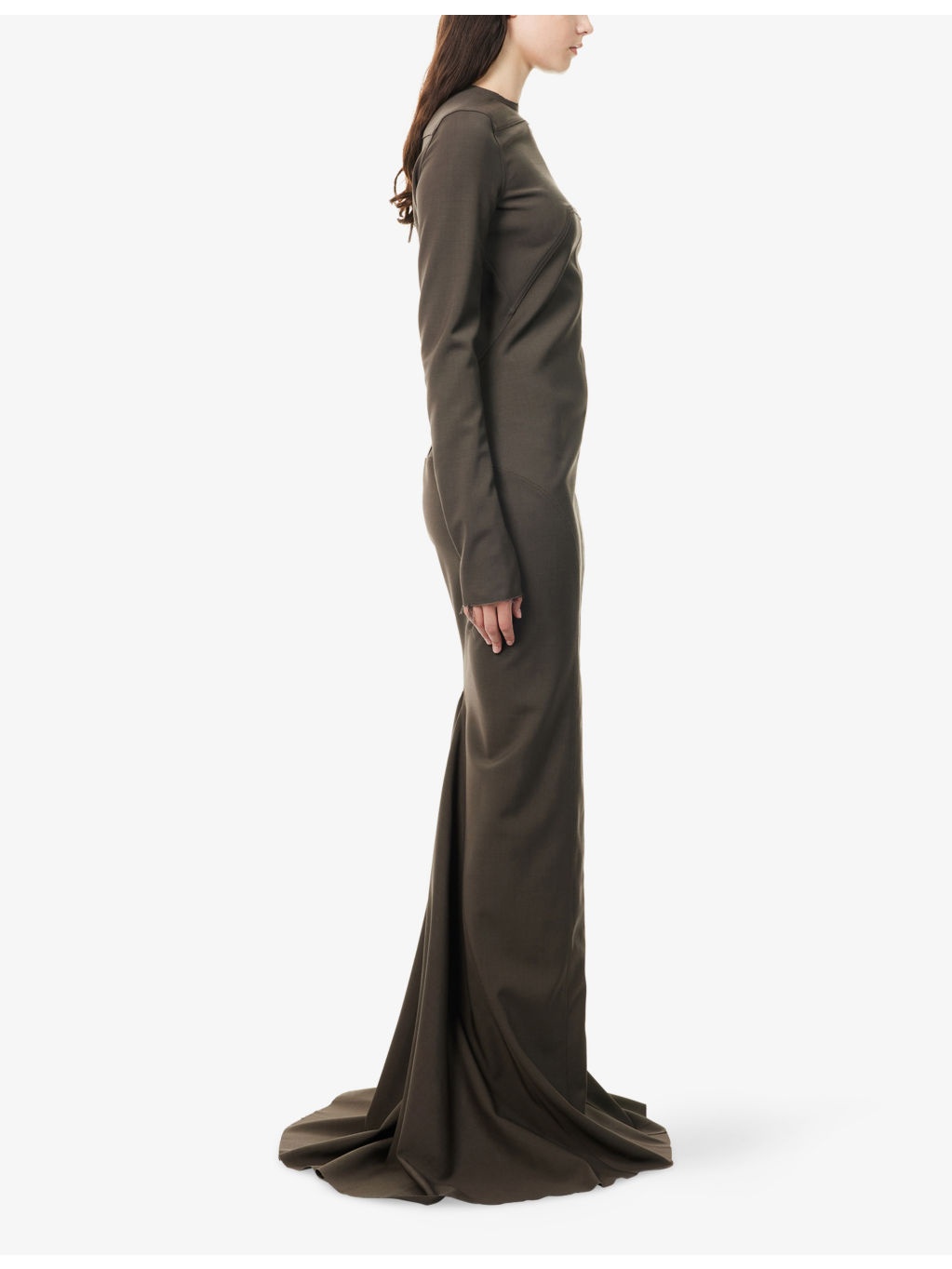 Maillot Long-Sleeves Stretch-Wool Blend Gown - 3