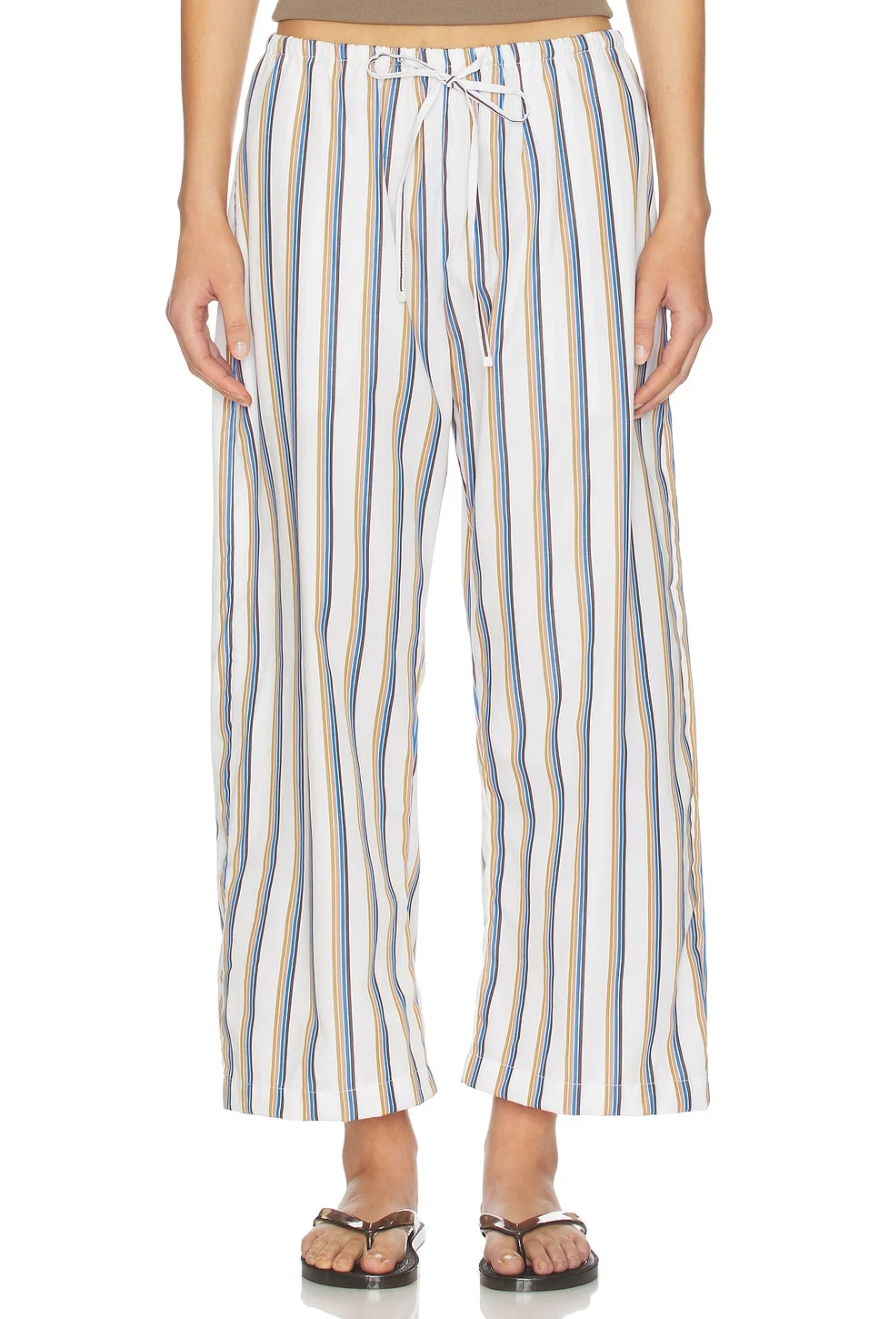 Yoshi Stripe Crop Drawstring Pant - 1