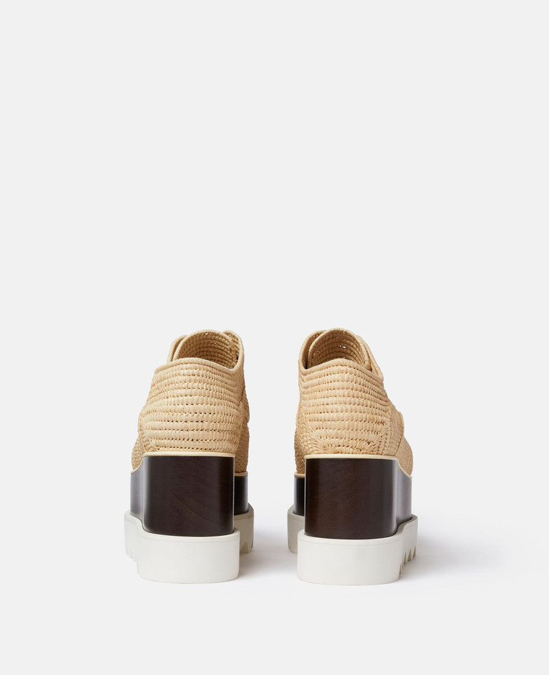 Stella McCartney Elyse Raffia Platform Shoes outlook