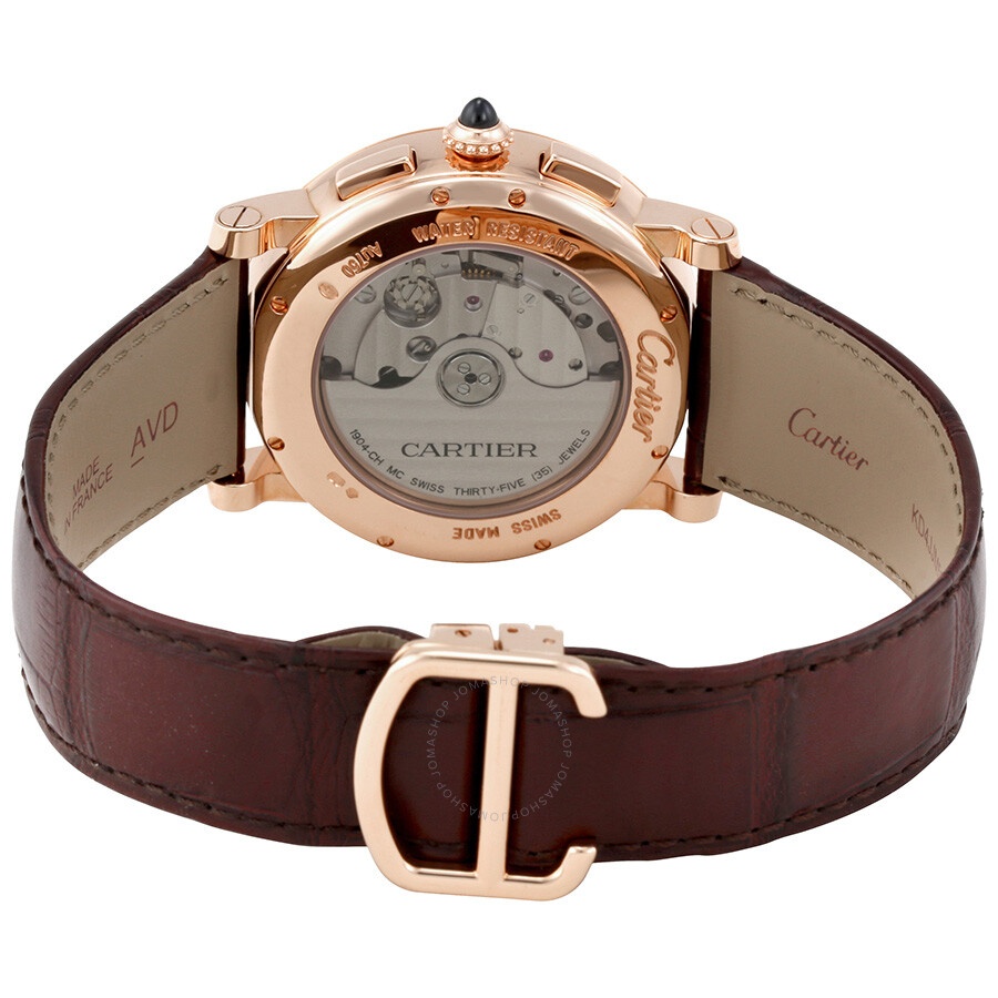 Cartier Rotonde Silver Sunday Dial 18kt Pinks Gold Men's Watch W1556238 - 3