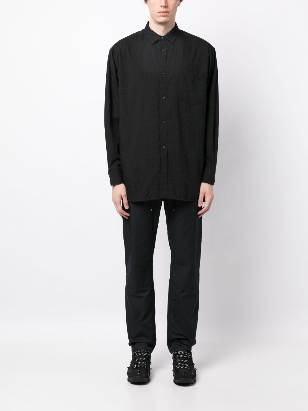 patterned jacquard long-sleeve shirt - 2