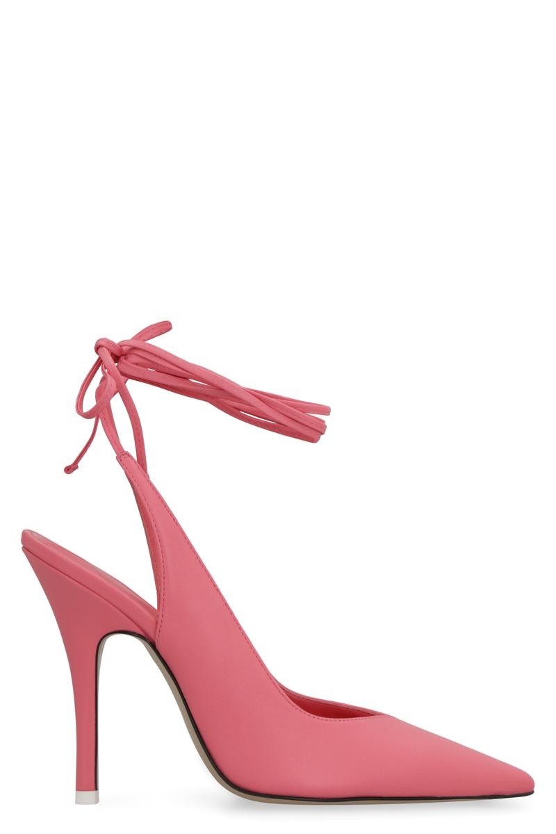 THE ATTICO VENUS LEATHER SLINGBACK PUMPS - 1