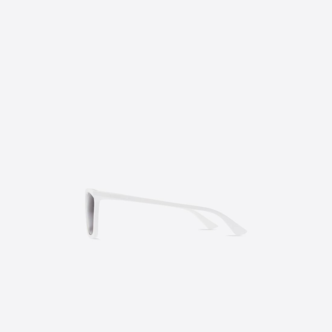 Rim Rectangle Sunglasses Adjusted Fit in White - 2