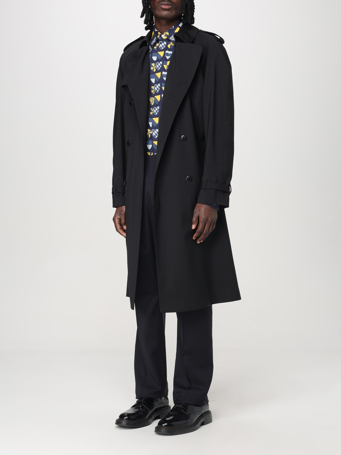 Fendi double-breasted virgin wool trench coat - 4