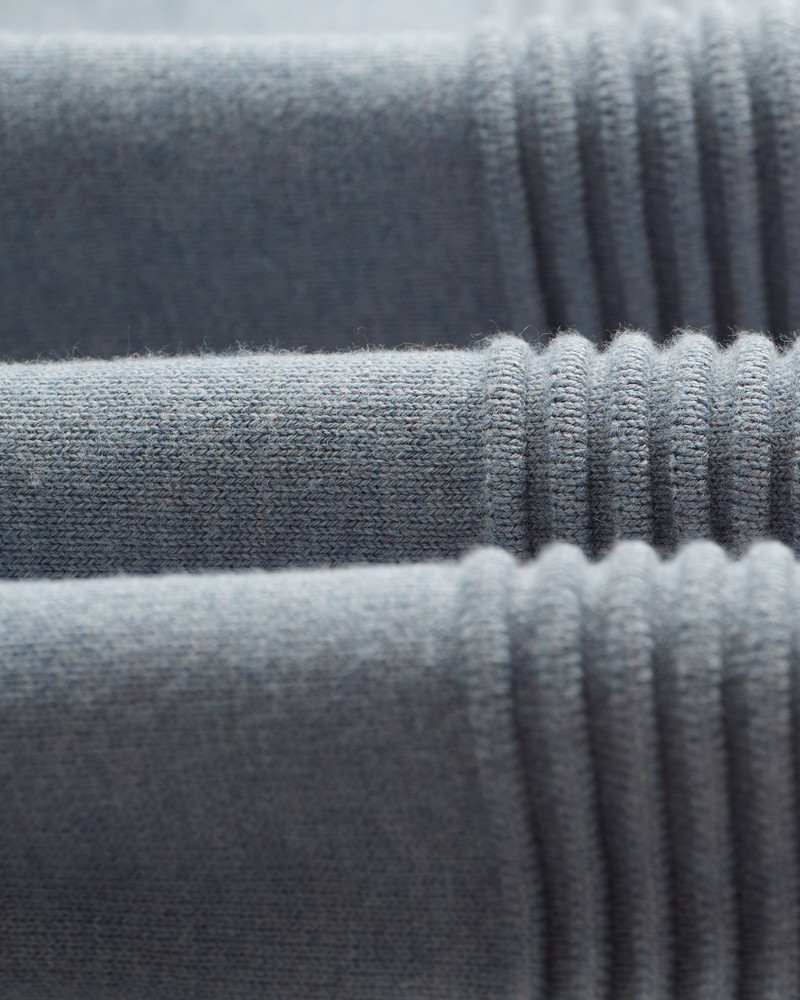 Lennox - Grey Blue Milano Stripe Knitted Polo 11