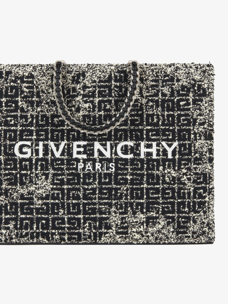 MEDIUM G-TOTE SHOPPING BAG IN 4G TWEED WITH CHAIN 7