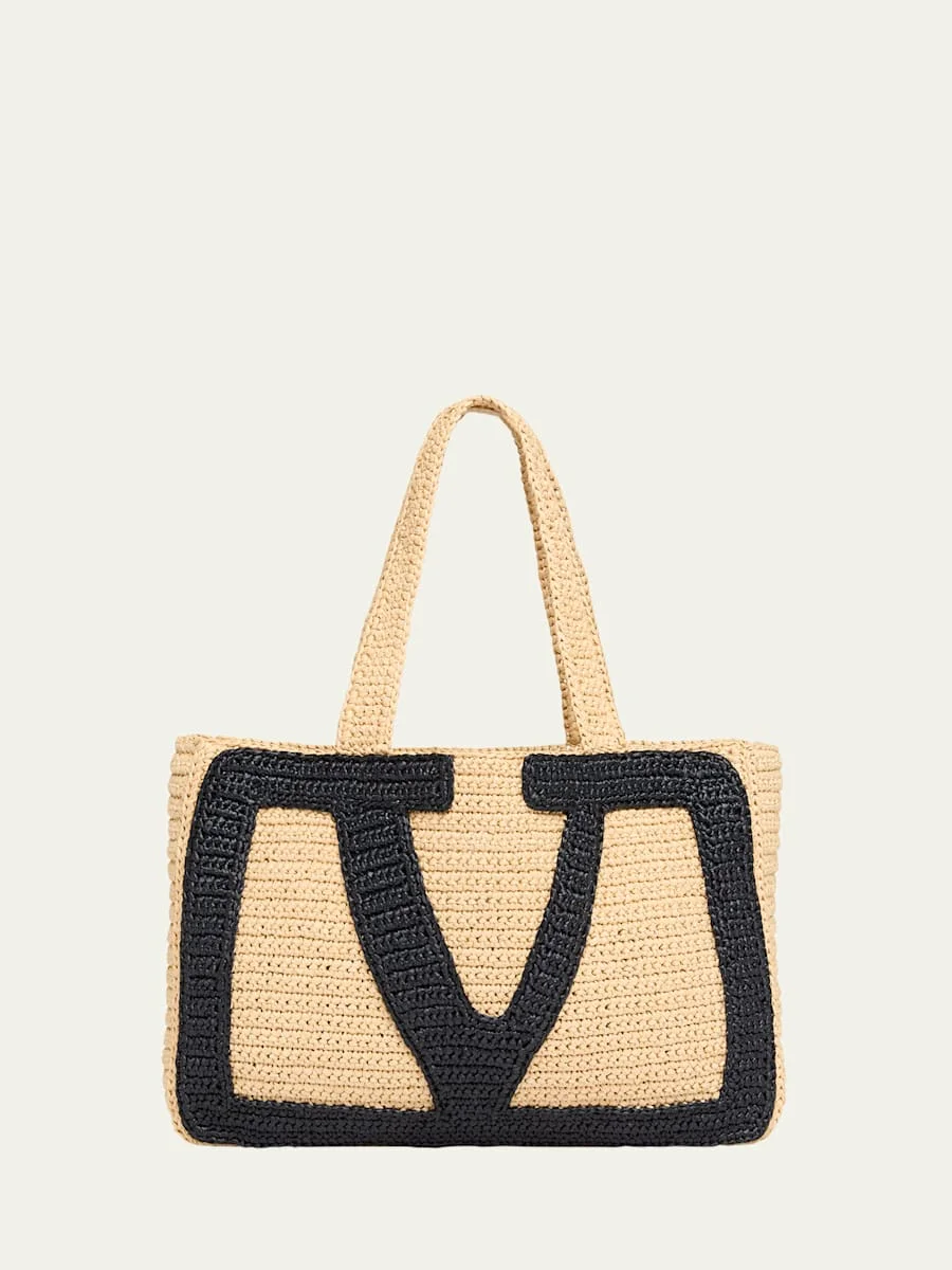 Viva Superstar Crochet Raffia Large Tote Bag - 1