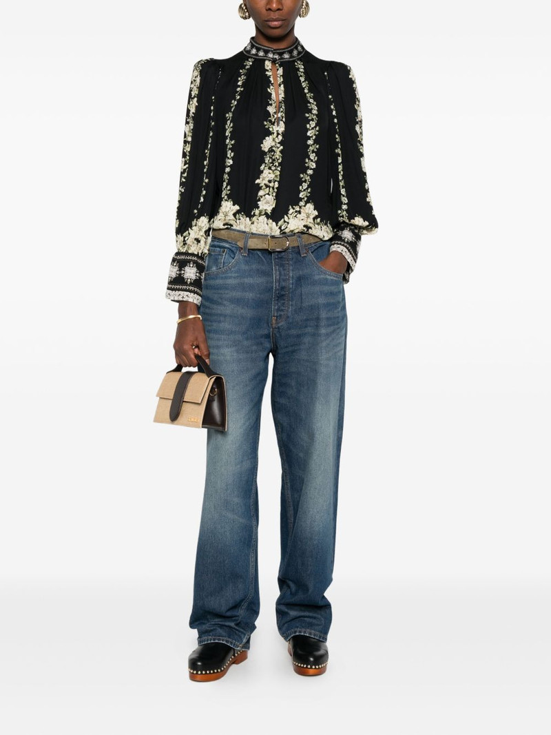 Alice + Olivia floral shirt outlook