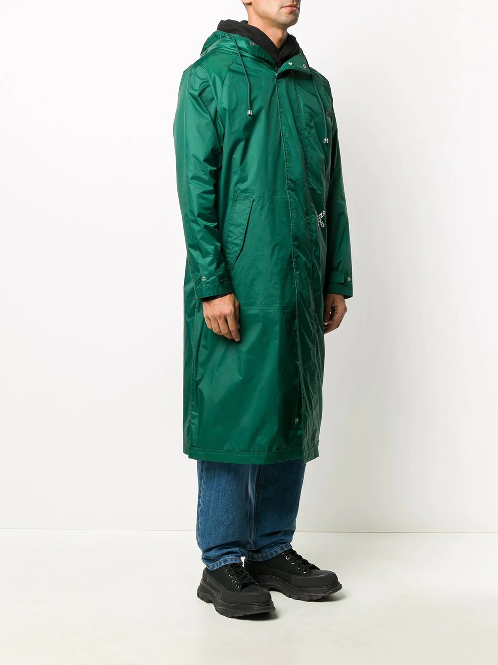 Cross Logo midi parka - 3