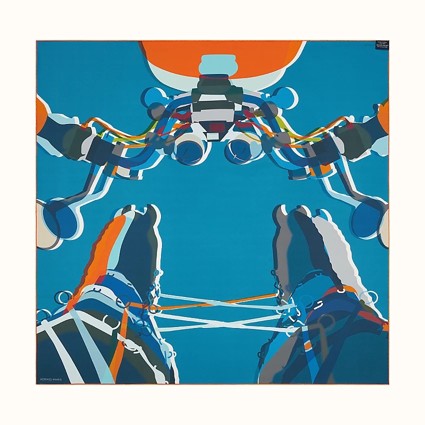 Hermes, Drive Me Crazy double face scarf 90 - 5