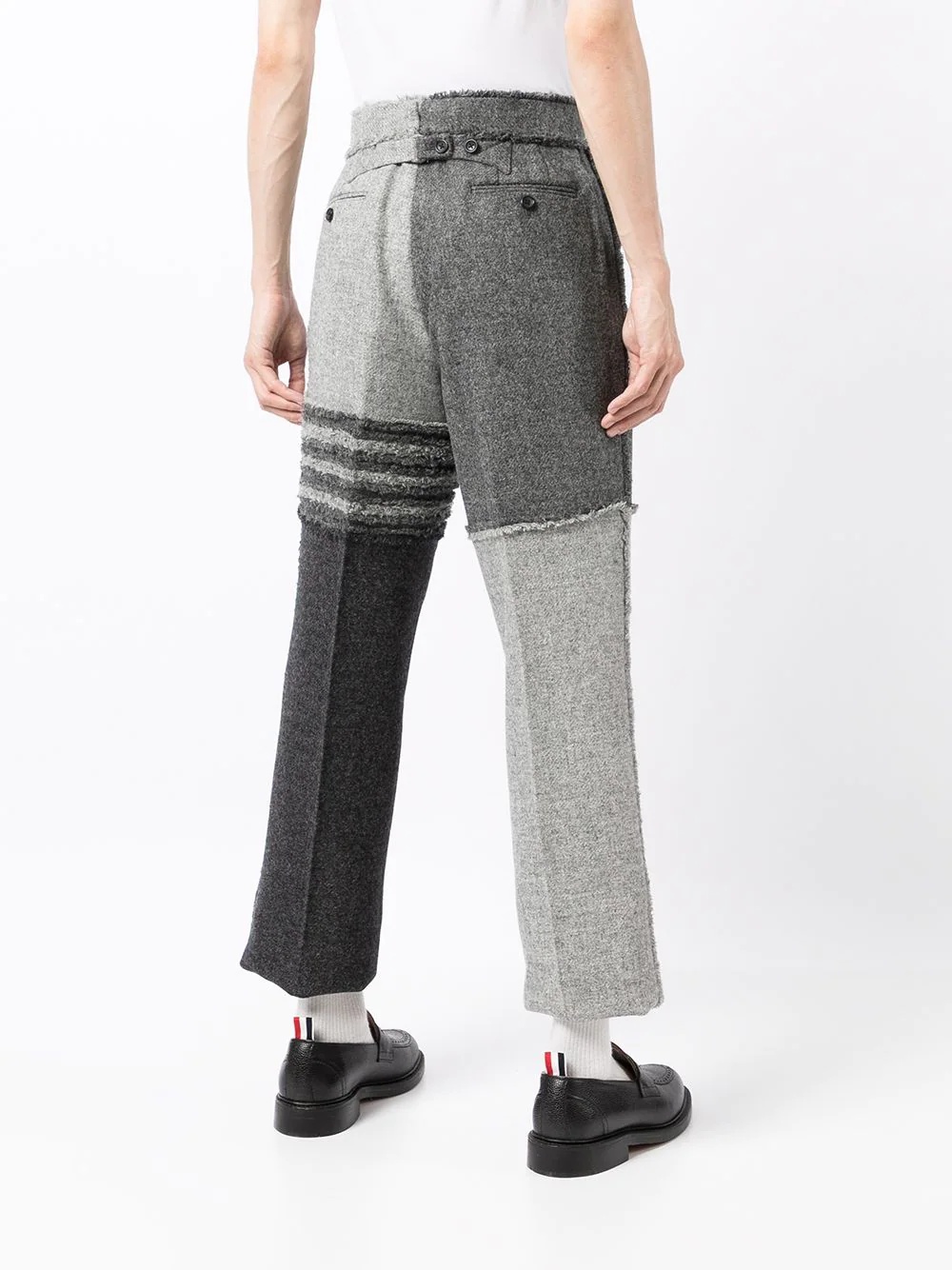 4-Bar stripe cropped trousers - 4