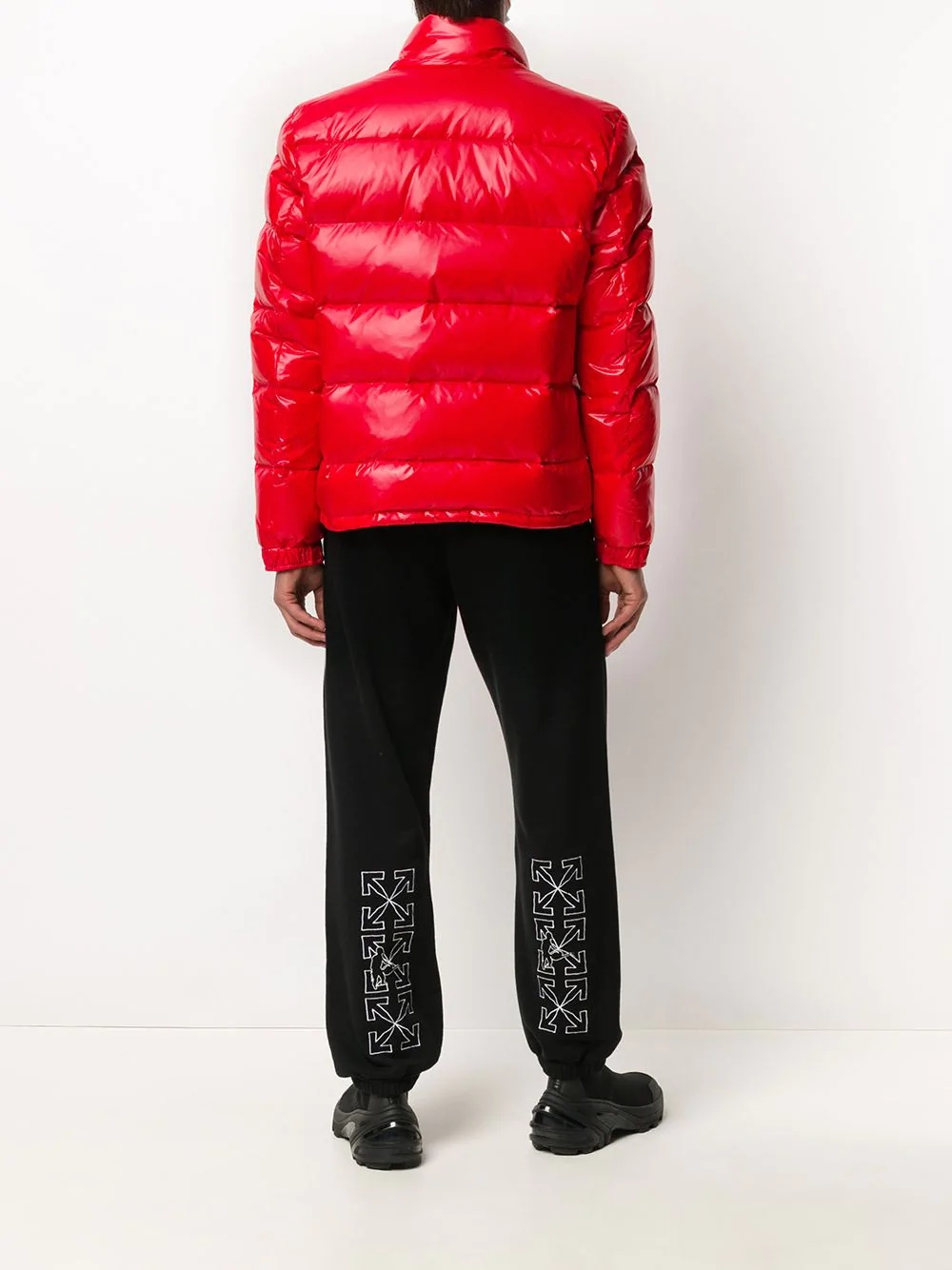 embroidered-skull puffer jacket - 6