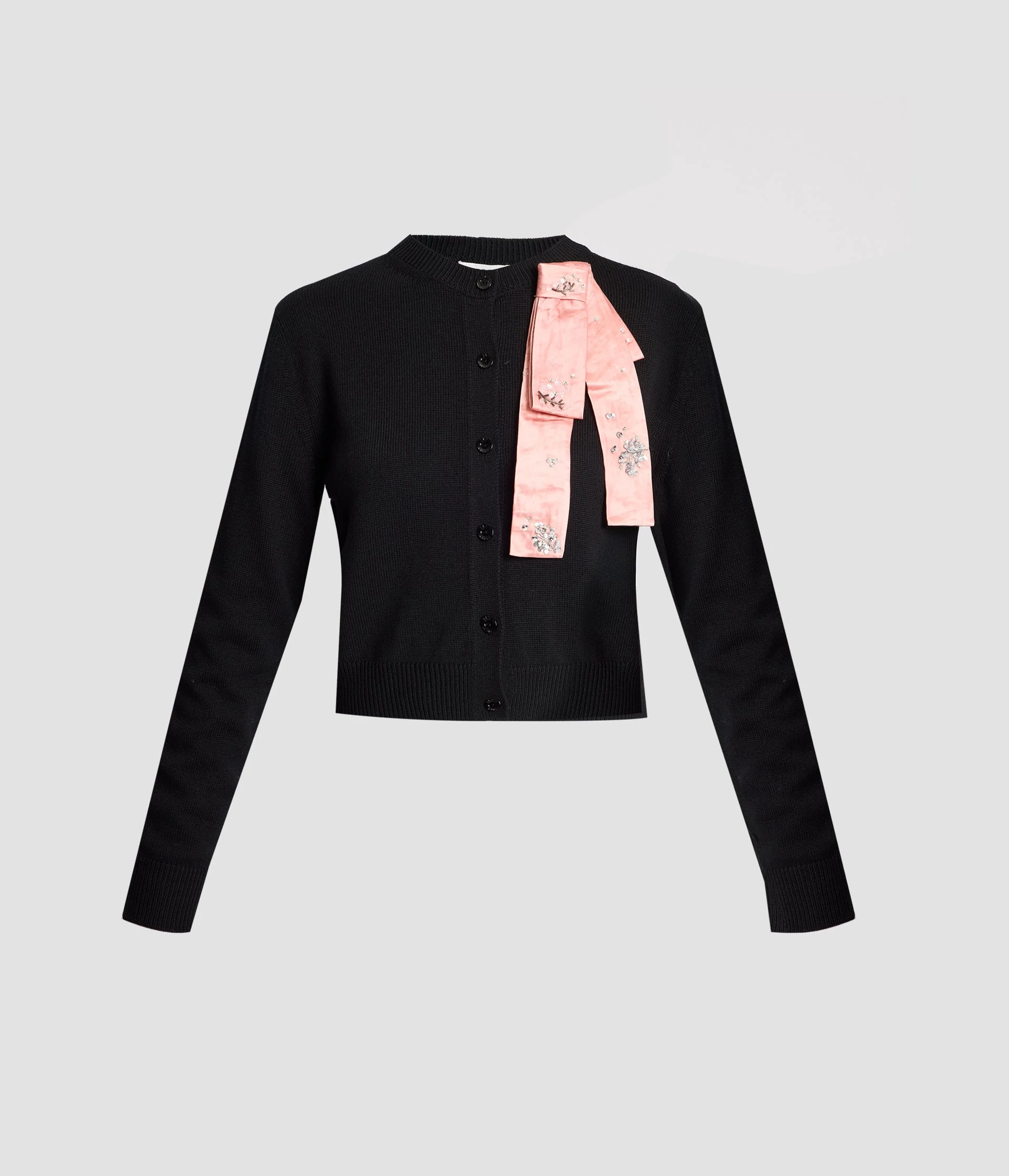 EMBELLISHED MERINO WOOL CARDIGAN - 1