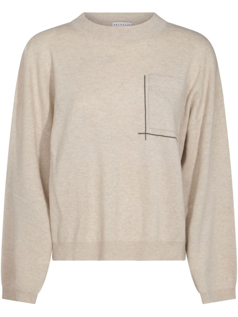Monili chain-detail sweater 1