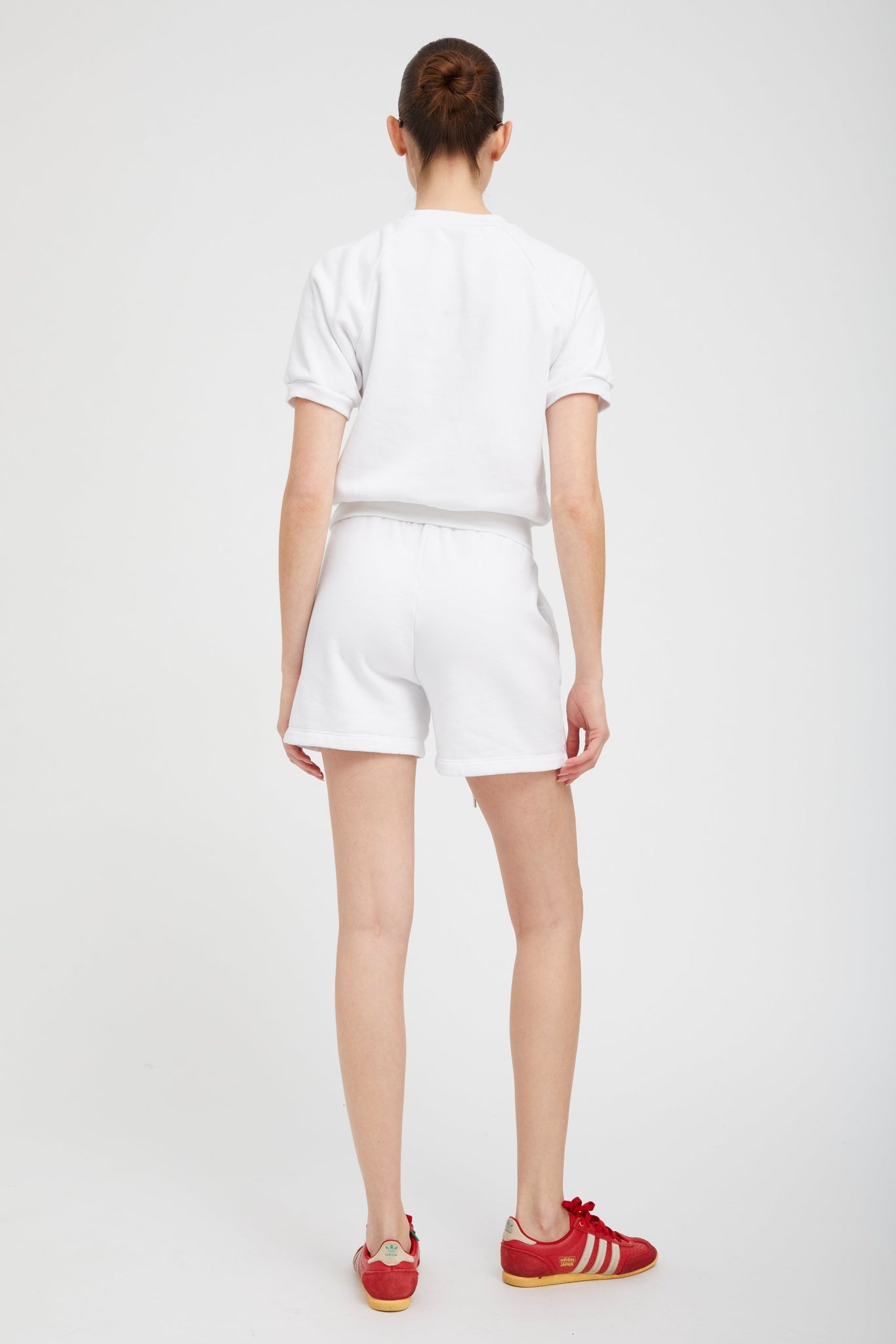 WHITE SWEATSHORTS - 4